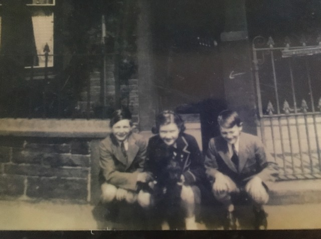 Peter White, Sheila Thompson and Brian Phillips, Penrith during WW2.