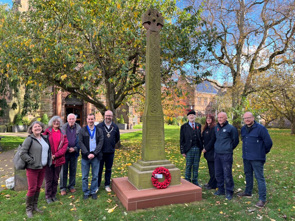 St Andrews War Memorial stone surround unveiling